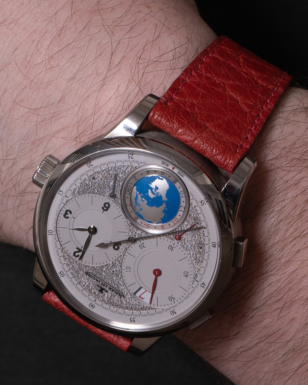 Pulseira de Barriga de Avestruz Vermelho