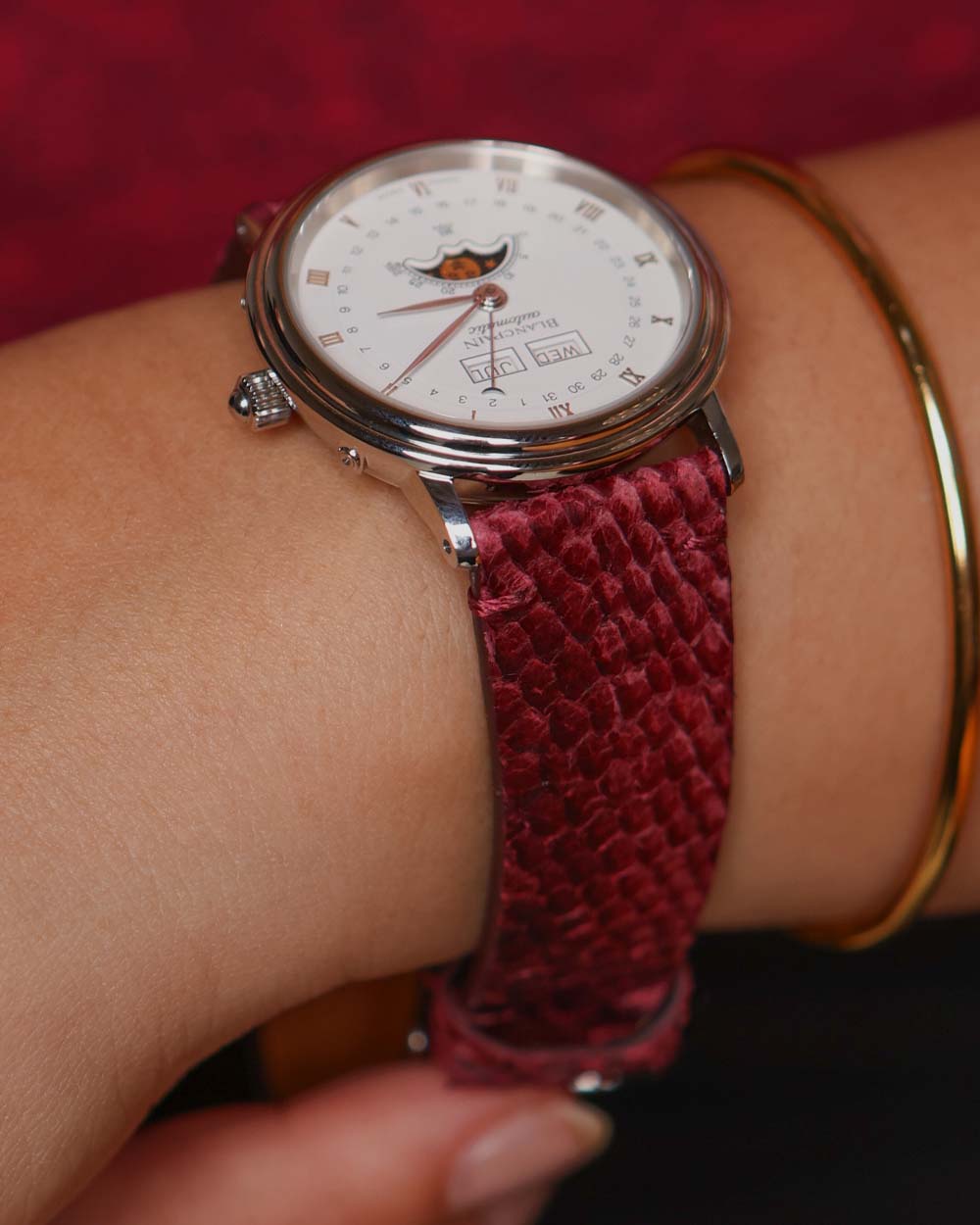 Pulseira de Corvina Bordô