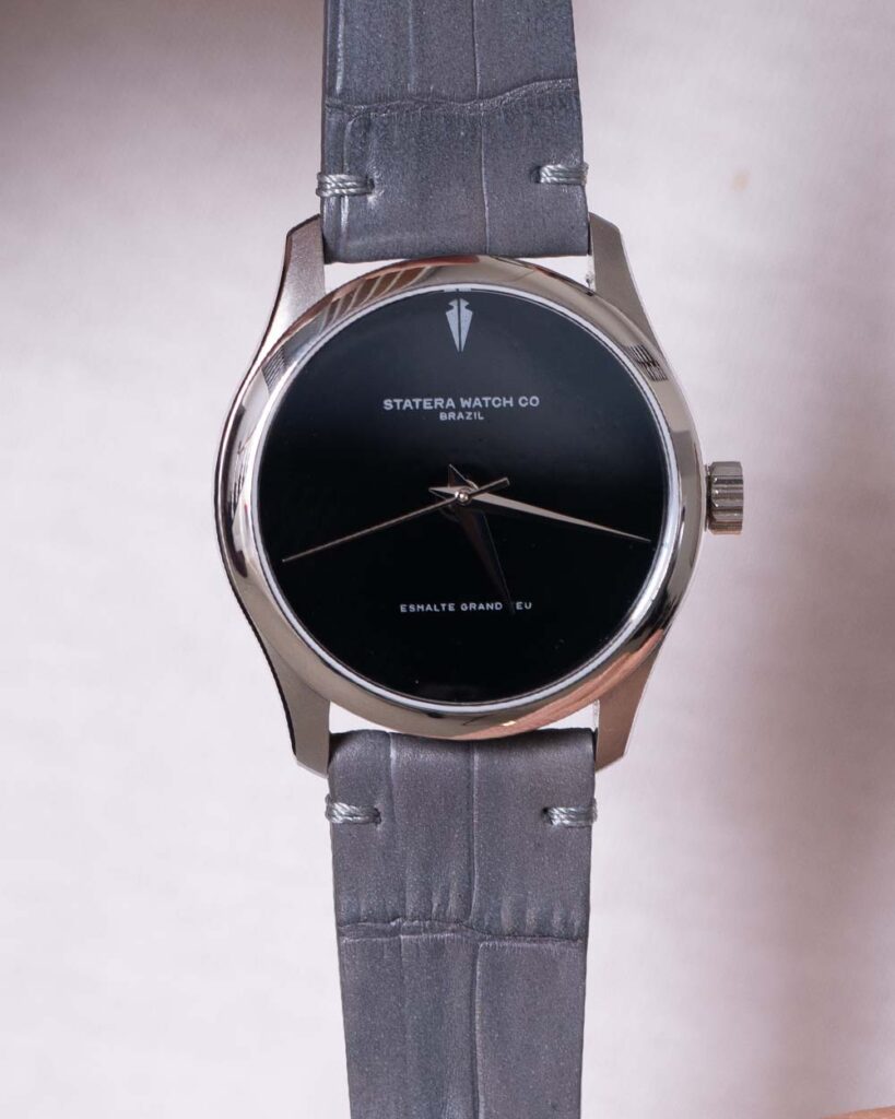 Pulseira de Crocodilo Cinza